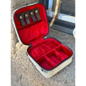 Tooled Leather Cowhide Jewelry Box-Square <b>Storage</b> Display Case for <b>Rings</b> Necklaces More - Product Image 2