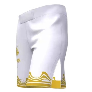 Shorts de boxe MMA Muay Thai pour hommes personnalisables de qualité supérieure, en spandex/polyester, respirants, légers, à séchage rapide, coupe ajustée - Product Image 5