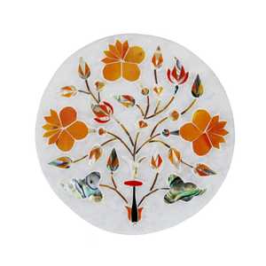 Juego de Posavasos de Mármol Cornalina de 4.5 Pulgadas, Posavasos Decorativos para Café y Té, Regalo para Decoración del Hogar - Product Image 1