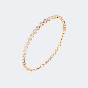 Bracelet tennis rond 1.091 CTW en diamant de laboratoire, couleur E, pureté VVS2, serti clos, en or, bijou de déclaration pour femme - Product Image 6
