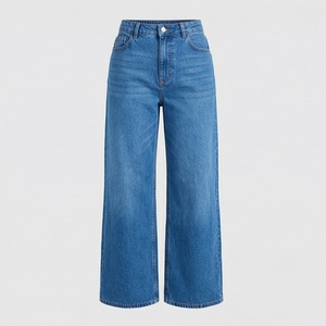 Pantalones Vaqueros Rectos para Mujer, Casuales, Lavables, Transpirables, con Bolsillos, Servicio OEM, Impermeables, Moda Urbana - Product Image 1