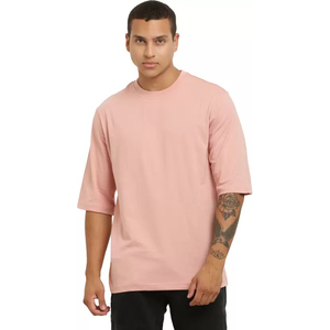 T-shirt décontracté pour homme à manches courtes, col rond, 100% coton, coupe ample, personnalisable, lourd, respirant, écologique - Product Image 1