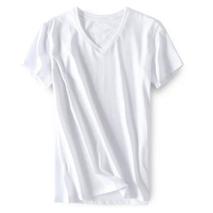 Camisetas de Cuello en V para Hombre, Altamente Recomendadas, 100% Algodón, Ropa Casual para Fitness, Precio Económico, Camisetas Casuales de Cuello en V para Hombre - Product Image 4