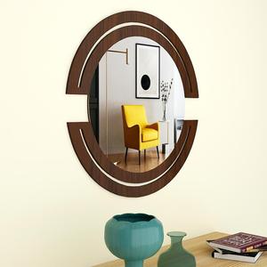 Modern Designer <b>Vanity</b> Mirror Customized Walnut Wood Finish Premium Home Decor for Wedding Handmade with Style - Product Image 2