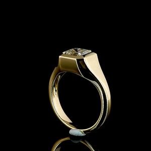 Bague de fiançailles élégante en or 18 carats avec diamant de laboratoire de 2,0 carats, forme émeraude carrée, solitaire, bijoux de mariée élégants, design moderne - Product Image 3