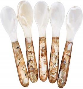Hala Vintage Shell <b>Spoon</b> Set Mirror Polish Long Handle Durable Cutlery For Wedding Occasion - Product Image 4