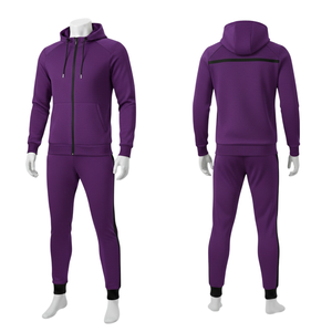 Conjunto Deportivo para Hombre, Color Borgoña, Estilo Urbano, Ligero, Transpirable, 100% Algodón, Sudadera para Correr, Ropa Deportiva para Entrenamiento al Aire Libre, Venta al Por Mayor - Product Image 4