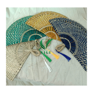 Éventails de mariage en jonc de mer naturel-Cadeaux rustiques faits à la main - Product Image 6