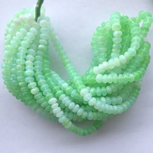 4mm 6mm 8mm 10mm Naturel Ombre Chrysoprase Vert Opale Lisse Rondelle Gemme Perles Brin pour la Fabrication de Bijoux Collier Bracelet - Product Image 1
