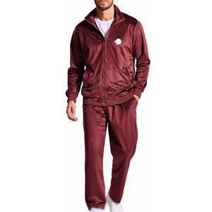 ชุดวอร์มกำมะหยี่ผู้ชายพร้อมโลโก้สั่งทำ ผ้าฝ้ายเนื้อนุ่มคุณภาพสูง ชุดออกกำลังกาย เสื้อฮู้ดและกางเกงขายาว - Product Image 3