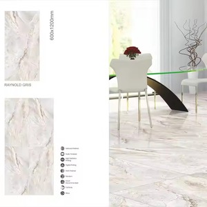 Raynold Gris ดีไซน์600x1200มม. กระเบื้องพอร์ซเลนเคลือบเงา24x48กระเบื้องปูพื้นเซรามิกเคลือบมันวาวสำหรับตกแต่งบ้าน - Product Image 1