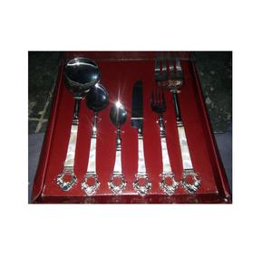 Ensemble de 3 couverts de luxe en acier inoxydable avec manche en bois Ensemble de couverts de la plus haute qualité pour les cadeaux à utiliser au prix de vente global - Product Image 4