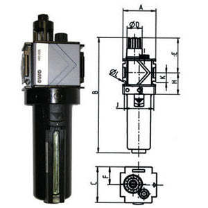 3463GV 1 Variobloc Neuf Filtre séparateur d'air métallique Lubrificateur d'air comprimé en aluminium - Product Image 1