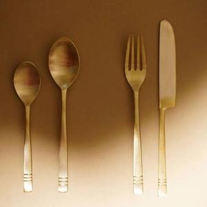 Slim profile <b>stainless</b> <b>steel</b> flatware with contemporary lines made for fashionable <b>table</b> decor and modern lifestyle use - Product Image 2