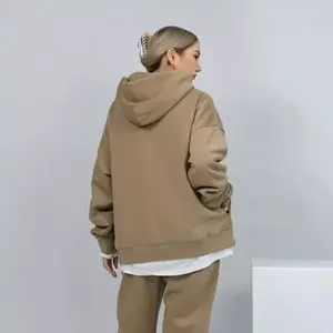 Wholesale 360g Polar Fleece <b>Thick</b> <b>Men</b> <b>Hoodies</b> Solid Color Puff Printing Pullover <b>Hoodies</b> - Product Image 3