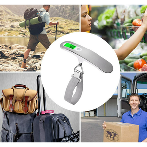 Customized Stainless Steel Electronic Luggage Weighing Scale Waterproof Portable LCD Display Digital <b>Battery</b> Weight Measurement - Product Image 5