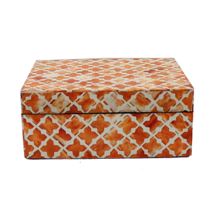 Cajas decorativas con incrustaciones de hueso de Color Quatrefoil, artesanales, Perfectas para almacenar accesorios o regalos a precios asequibles al por mayor - Product Image 1