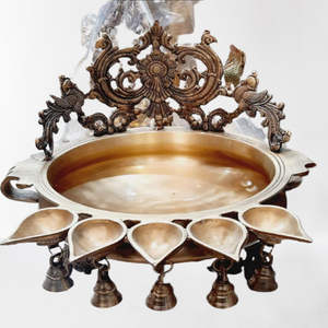 Cuenco Urli de latón colgante para cocinar y servir plato con olla decorativa pulida brillante para servir - Product Image 3