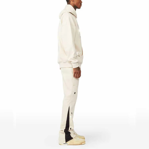 Vente en Gros Personnalisé Adulte Baggy Slim Fit Survêtement d'Entraînement Jogging Ensemble en Polaire Éponge Française Imprimé Technics Prix Pas Cher - Product Image 3