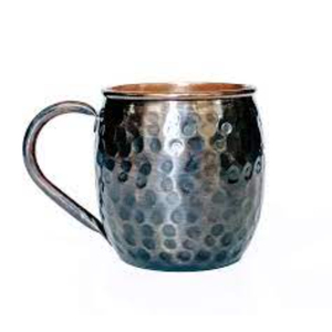 Tazas de Acero Inoxidable con Textura Martillada, Acabado Pulido Brillante Plateado, Artículos de Cocina y Bebidas, Diseño Moderno - Product Image 1