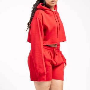 Conjunto de Top corto y pantalones cortos de lana informal para mujer: acogedor y cómodo, perfecto para descansar, uso diario y atuendos informales - Product Image 5