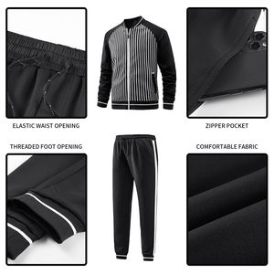 Chándal con capucha y cremallera para hombre de alta calidad, cómodo, la mejor tela, pantalones para correr, traje OEM ODM, ropa deportiva para entrenamiento de gimnasia, chándal - Product Image 6