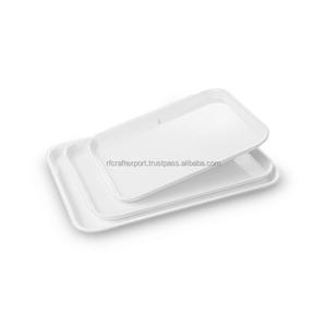 Plateau de service de mariage en plastique de conception classique Produit tendance durable avec cuillères écologiques à grains incluses - Product Image 2
