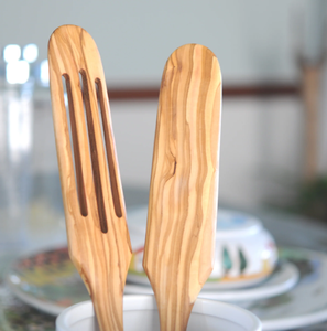 Madera masa fermentada pan Spurtle utensilio de cocina herramienta espátula accesorios de cocina mejor precio - Product Image 2