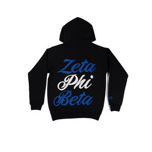 Zeta Phi เบต้าเสื้อฮู้ดมหาวิทยาลัยมีฮู้ดแบบเรียบง่ายผ้าฝ้ายผสม - Product Image 1