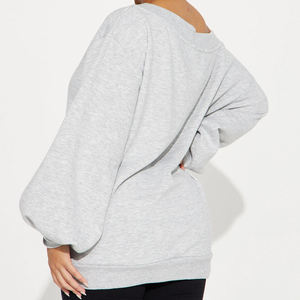 เสื้อสเวตเชิ้ตขนแกะโอเวอร์ไซส์ของผู้หญิงเสื้อสวมหัวคอตตอนเสื้อสเวตเตอร์มีฮู้ดระบายอากาศได้ดีดีไซน์ล่าสุด2025 - Product Image 5