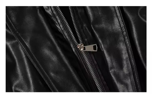 Veste en cuir véritable élégante pour homme, coupe droite, manches longues, coupe-vent, haute qualité, style très populaire, état neuf - Product Image 4