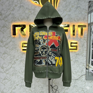 Prefect Cutting Sport Edition Sudadera con capucha con cremallera más demandada Impreso Hecho en fábrica Precio barato Sudaderas con capucha Hombres Sudaderas con capucha para hombres - Product Image 5