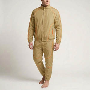 Ensemble de survêtement de course léger pour hommes, respirant, en nylon, coupe-vent, jogging en plein air, tenue de sport, équipement d'entraînement - Product Image 1