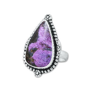 Elegante y a la moda, plata de ley 925 auténtica con incrustaciones de gema en forma de pera y engaste de bisel, ideal para aniversario de bodas. - Product Image 1