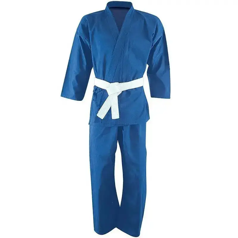 Effen Blauw Karate Uniform Custom Size Karate Uniform Martial Arts Judo Ademend Karate Uniform Te Koop 2023