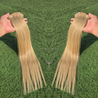 Extensions Blondes 100% Cheveux Humains Vierges Remy, Cuticules Alignées, Super Double Drawn, Sans Nœuds, Double Trame Faite à la Machine, Qualité Supérieure Premium