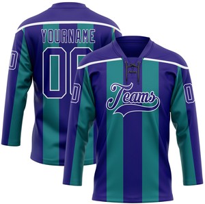 Jersey de Hockey sobre Hielo Personalizado con Cordones, Impresión Digital, Ropa de Equipo, 100% Poliéster, Antibacterial, Secado Rápido, Nombre del Equipo Personalizado - Product Image 5
