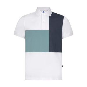 Style moderne pour hommes pour polos Tissu extensible personnalisé à motif de blocs tricolores uniques pour les uniformes sur les sites Web commerciaux - Product Image 3