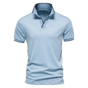 Camiseta de polo de golf de manga corta de secado rápido con estampado de sublimación personalizado de mezcla de algodón Premium para hombres - Product Image 4