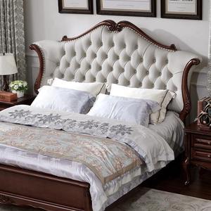 Ensemble de meubles de chambre à coucher de style français luxueux et vintage en bois d'acajou de haute qualité pour meubles de chambre à coucher - Product Image 3