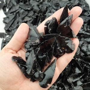 Vente en gros de 3 pouces Obsidienne noire Pierre précieuse Pointe de flèche Style Feng Shui Bijoux faits à la main pour la fabrication de souvenirs Pierre semi-précieuse - Product Image 3