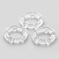 Anneau de retardement à trois anneaux perlés en silicone souple, écarteur de prépuce, étanche, jouet pour adulte, modèle Guangzhou 00013