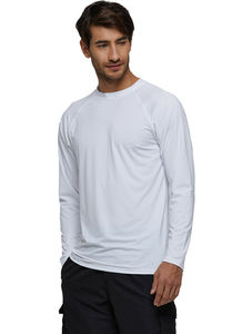 Custom <b>Men's</b> UPF 50+ Long Sleeve Rash Guard Surf & <b>Swim</b> <b>Shirt</b> with Waterproof Raglan Sleeves for Sun Protection - Product Image 5