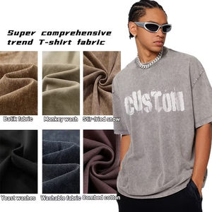 T-shirt Homme Personnalisé en Coton Lourd 100% OEM, Coupe Oversize, Effet Vieilli, Délavé à l'Acide, avec Motif Graphique – Vente en Gros - Product Image 1
