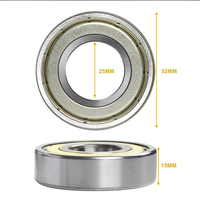 Roulements à billes à gorge profonde de haute qualité 6205zz 25x52x15 mm pour pompe à eau et moto (références 6201, 6202, 6203, 6204, 6205, 6206 ZZ)
