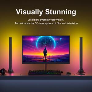 हॉट सेलिंग आधुनिक आरजीबी एलईडी लाइट बार स्मार्ट ऐप नियंत्रित लय मान्यता सफेद डिम्बल यूएसबी बेडरूम वातावरण प्लास्टिक लैंप टीवी - Product Image 3