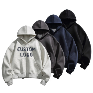 Sweat à capuche d'hiver personnalisé de luxe 2026 en molleton 100 % coton, coupe classique, épais, vierge, style streetwear - Product Image 2