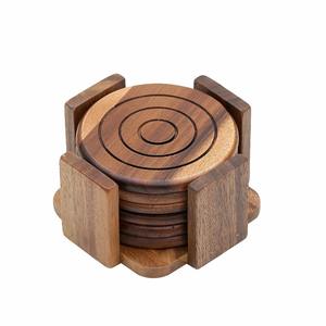 Sous-verres en bois naturel conçus pour la sécurité quotidienne de la table dans les salles à manger et les bureaux - Product Image 4