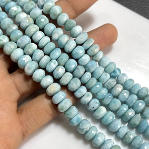 Prix usine Larimar facettes Rondelle forme perles bonne qualité perles Larimar naturelles - Product Image 2