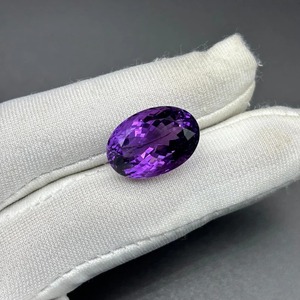 Piedra preciosa de corte ovalado de amatista Natural AAA + 14,90 CTS piedra suelta hermosa piedra preciosa de corte ovalado de amatista 14,90 CTS - Product Image 2